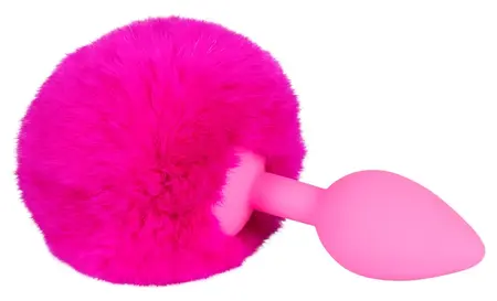 You2Toys Bunny Tail Plug Pink - Silicone Intimate Accessory 13cm