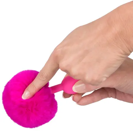 You2Toys Bunny Tail Plug Pink - Silicone Intimate Accessory 13cm