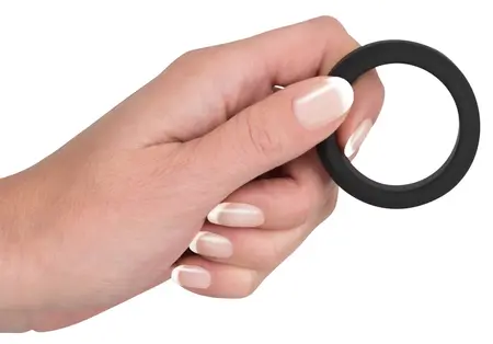 Black Velvets Silicone Ring 3.8 cm Soft Touch Flexible Black