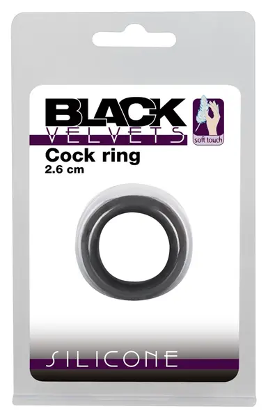 Black Velvets Silicone Performance Ring 2.6 cm - Soft Touch, Flexible
