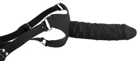 You2Toys Silicone Strap-On Adjustable Black 17cm Harness System