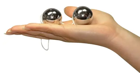 You2Toys Silver Weighted Love Balls - Pelvic Floor Trainer 23cm
