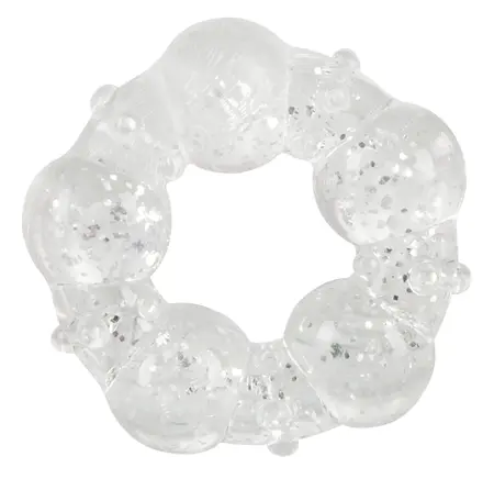 Stardust Set of 3 Glitter Silicone Power Rings, Stretchy Textures