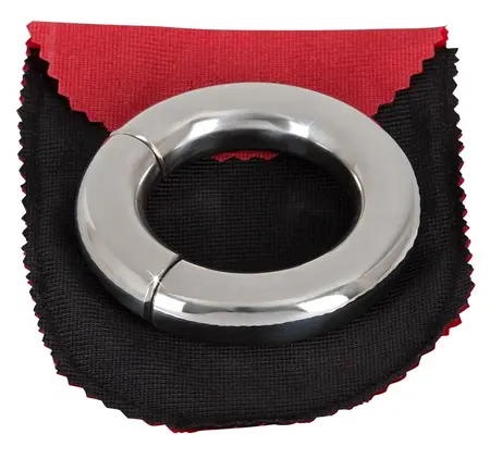 Mister B Magnetic Steel Ring 45 mm - Secure Weighted Design, Silver