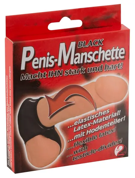 You2Toys Latex Support Ring Black with Adjustable Divider O Stretchable