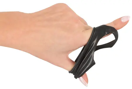 You2Toys Latex Support Ring Black with Adjustable Divider O Stretchable