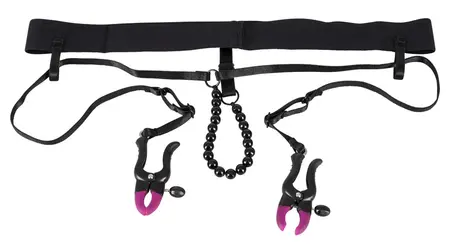 Bad Kitty Adjustable Silicone Clamp with Black Bead String 68cm