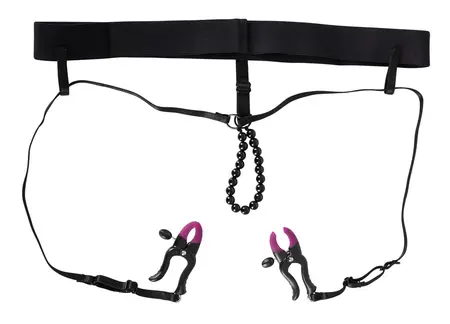 Bad Kitty Adjustable Silicone Clamp with Black Bead String 68cm