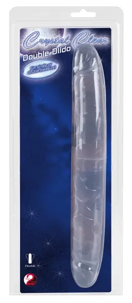 Crystal Clear Duo Double-Ended Intimate Model 34cm Transparent PVC