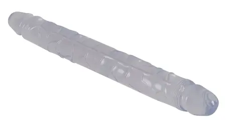 Crystal Clear Duo Double-Ended Intimate Model 34cm Transparent PVC