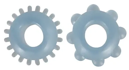 You2Toys Blue Ring Set 2 pcs - Flexible TPE with Textured Surface