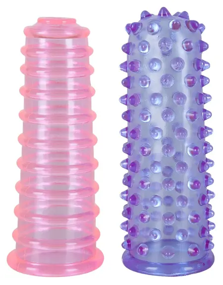 You2Toys Mandy Finger Sleeves Set Pink & Purple Textured 8cm