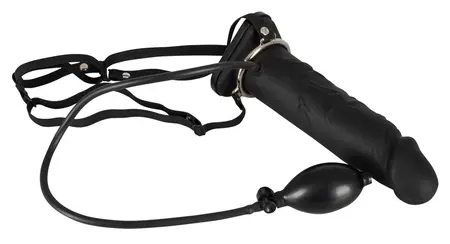 You2Toys Inflatable Hollow Strap-On System Black 18.5cm Adjustable Fit