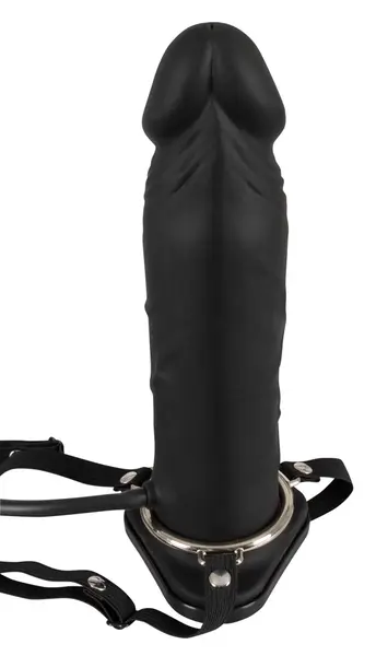 You2Toys Inflatable Hollow Strap-On System Black 18.5cm Adjustable Fit