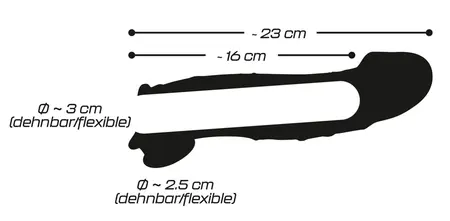 Crystal Clear Extension Sleeve with Ball Support - 23 cm, Transparent TPE