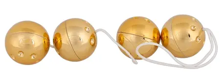 You2Toys Gold-Coated 4-Piece Intimate Ball Set 40cm 3cm O ABS 116g