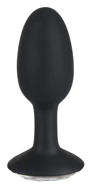 You2Toys Anal Plug S Black Silicone with Decorative Gem 8.5cm