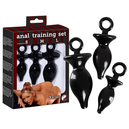You2Toys Anal Trainer Set 3-Piece - Graduated Silicone Cones, Black
