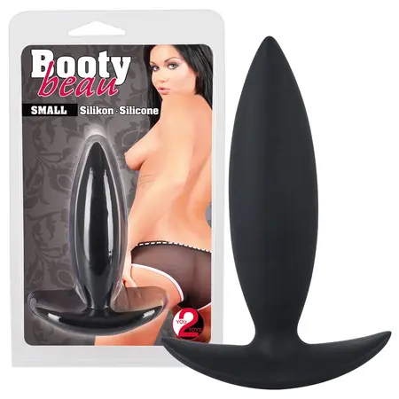 You2Toys Booty Beau Small Silicone Anal Plug Black 10cm