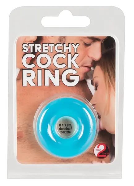 You2Toys Stretchy Support Ring Blue Flexible TPE O4cm
