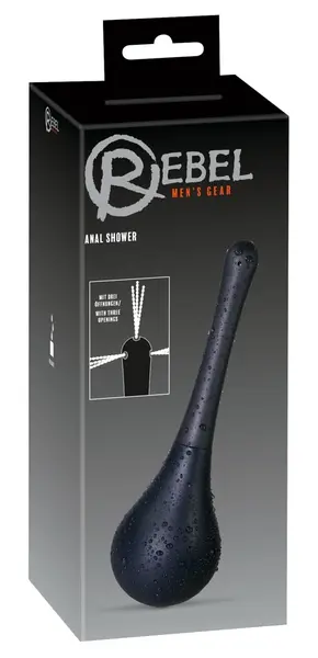 Rebel Intimate Cleansing System Black 200ml, Slim Nozzle, 26cm
