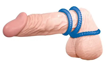 Lust 3 Silicone Intimate Rings Blue Set - 3 Sizes