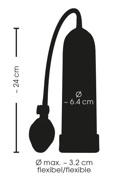 Sweet Smile Cool Blue Intimate Training Pump with Measurement Scale, 24 cm