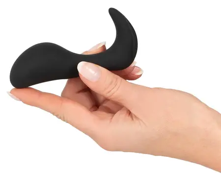 Black Velvets Medium Silicone Plug with Ergonomic Handle, 10.5 cm