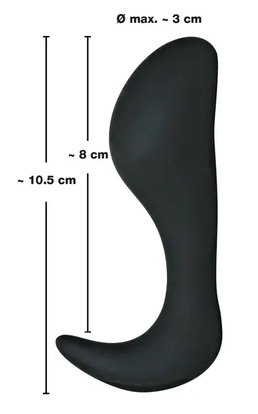 Black Velvets Medium Silicone Plug with Ergonomic Handle, 10.5 cm