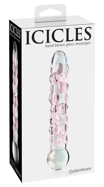 Pipedream Icicles No. 7 Glass Massage Rod with Textured Surface 17.8 cm