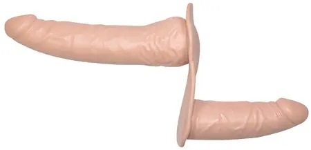 You2Toys Double Dong Strap-On Adjustable Harness 19cm/13cm Black