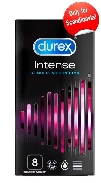 Durex Intense 8 pcs - Textured Condoms with Stimulating Gel