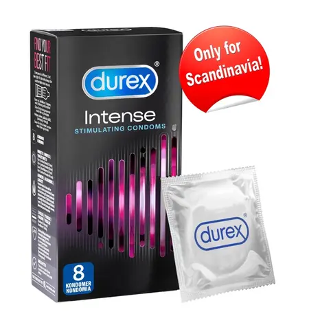 Durex Intense 8 pcs - Textured Condoms with Stimulating Gel