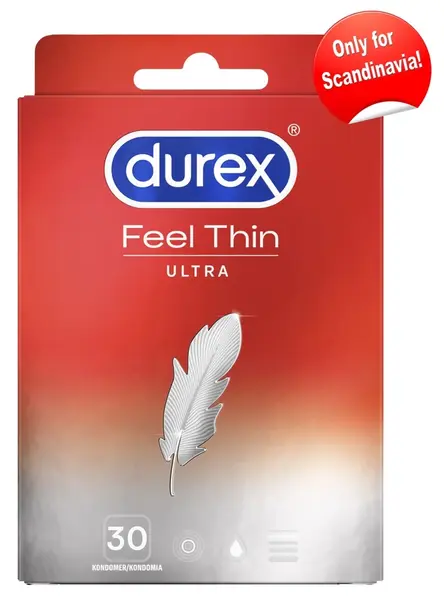 Durex Feel Ultra Thin 30 pcs - Enhanced Comfort & Sensitivity Condoms