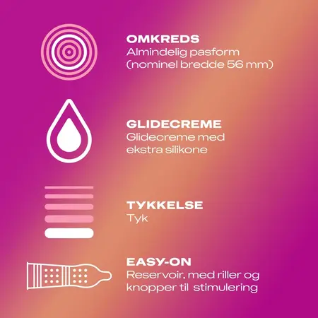 Durex Pleasure Me Condoms 10 pcs - Dotted & Ribbed, Silicone Lubricated