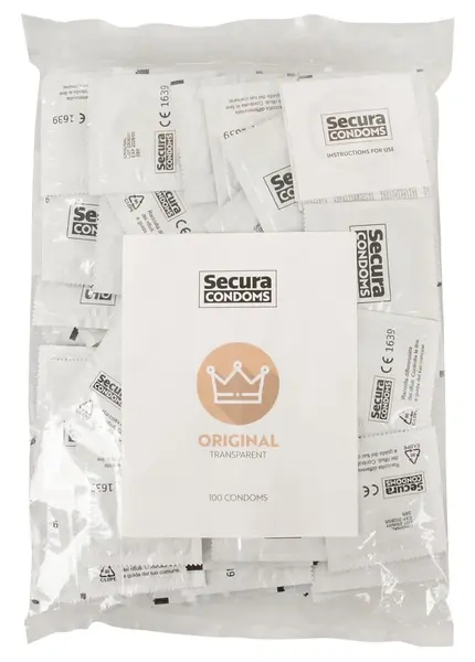 Secura Original Classic 100pcs Vegan Smooth Latex Condoms 52mm
