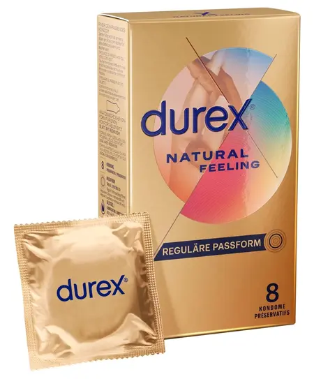 Durex Natural Feeling 8 pcs Skin-Like Latex-Free Condoms 56mm