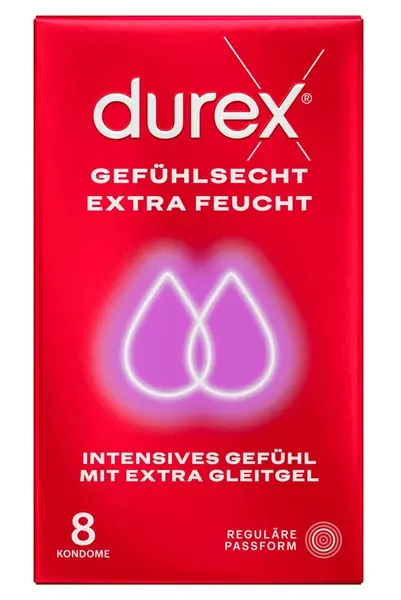 Durex Gefuhl Extra Lubricated 8 pcs - Enhanced Smoothness Condoms