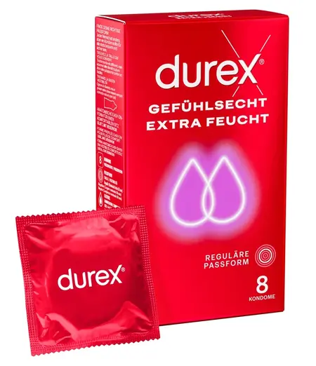 Durex Gefuhl Extra Lubricated 8 pcs - Enhanced Smoothness Condoms