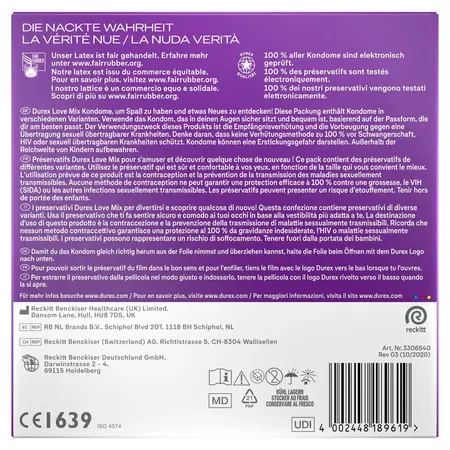 Durex Love Mix Assorted Condoms Pack 40 pcs - Variety & Safety
