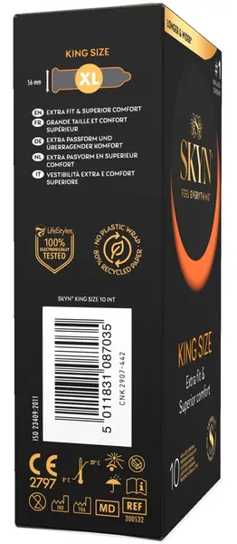 Manix SKYN King Size 10 pcs Large Polyisoprene Vegan Condoms