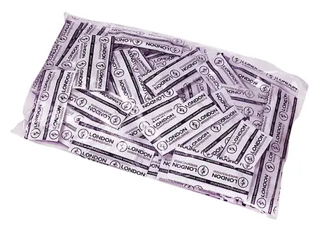 London Moist Transparent 1000-Pack Silky Lubricated, 52mm, Bulk Bag