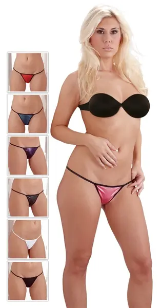 Cottelli Collection String Set S-L 7-Pack Colorful Polyamide Lingerie