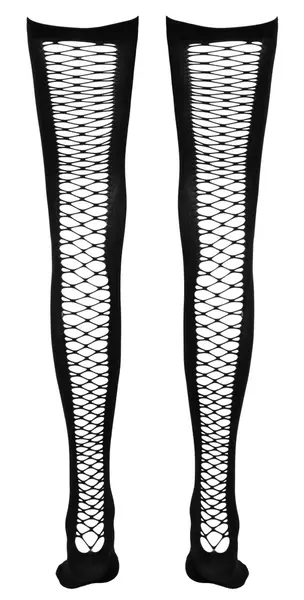 Cottelli Collection Thigh-High Net Seam Stockings Black M/L