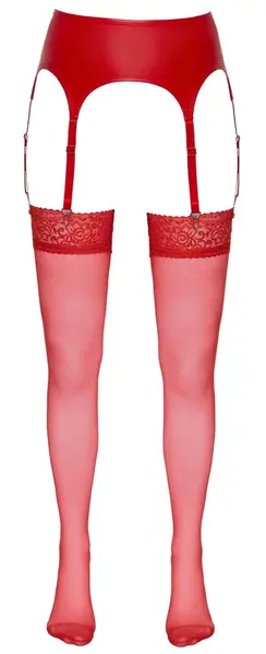 Cottelli Collection Red Stockings 20 Den 7 cm Band Oeko-Tex