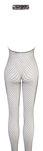 Cottelli Collection Net Bodysuit Black Lace Collar M/L