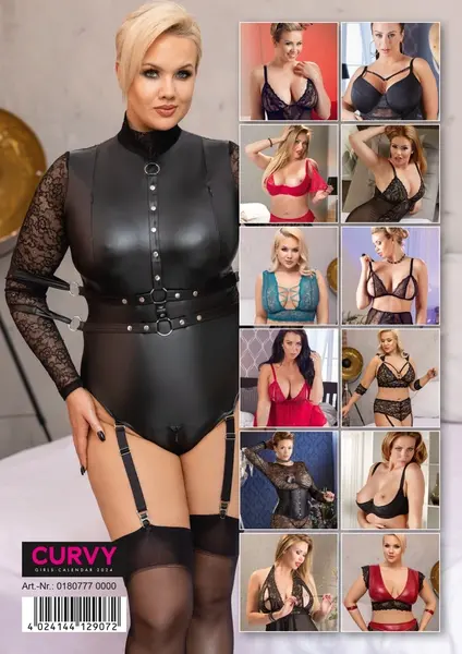 Pin-Up Curvy Girls 2026 Wall Calendar Set, 10-Pack, 297x420mm