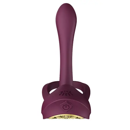 ZALO Bayek Velvet Purple Wearable Intimate Device - Remote Control, Dual Rings