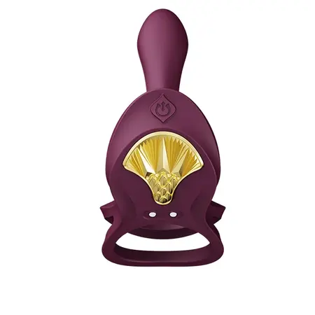 ZALO Bayek Velvet Purple Wearable Intimate Device - Remote Control, Dual Rings
