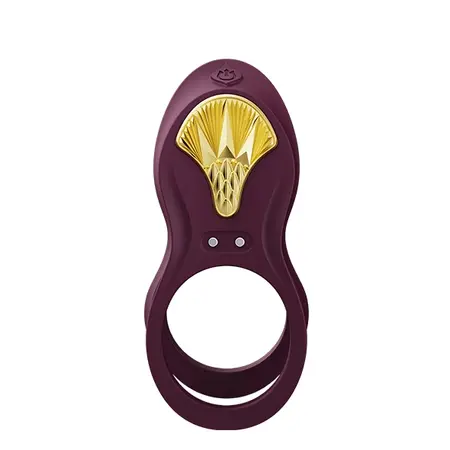 ZALO Bayek Velvet Purple Wearable Intimate Device - Remote Control, Dual Rings